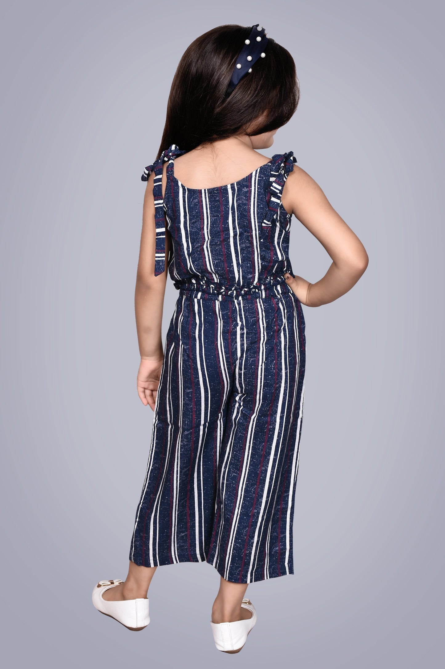 Striped Palazzo and Top Set (Blue)