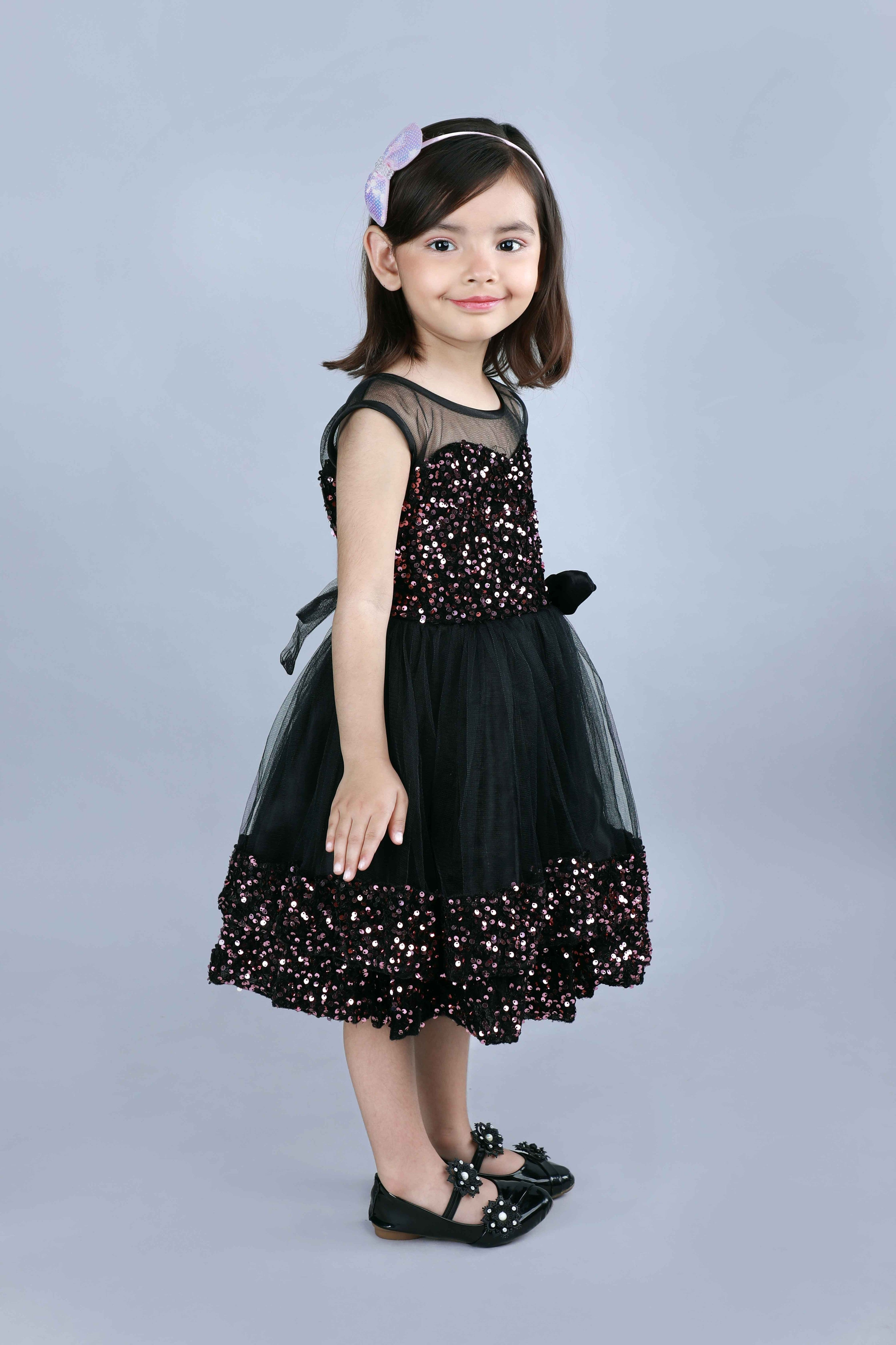 Buy Ministitch Onion Pink Frock with Sparkling Soft Tulle Frill for Baby  Girls at Amazon.in